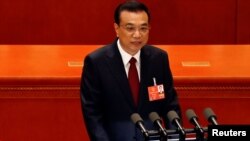 中國國務院總理李克強3月5日在全國人大會議開幕式上發表政府工作報告