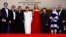 Sahra Mani and Jennifer Lawrence and the team of the documentary film "Bread and Roses" pose during the 76th Cannes Film Festival, Cannes, France, May 21, 2023.
