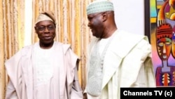 Tsohon Hoton Obasanjo (Hagu) da Atiku (dama)