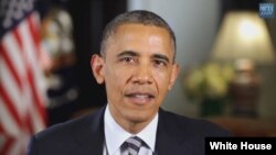 A screen grab from President Barack Obama's weekly address (whitehouse.gov)