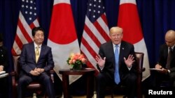 Japonya Başbakanı Abe ve ABD Başkanı Trump New York'ta görüştü