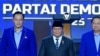 Presiden Prabowo Subianto didampingi Ketua Umum Partai Demokrat periode 2025-2030, Agus Harimurti Yudhoyono (kiri) dan mantan Presiden RI Susilo Bambang Yudhoyono pada Kongres VI Partai Demokrat, di Jakarta, Selasa, 25 Februari 2025. (Facebook/PDemokratDKI)