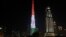 The Burj Khalifa, the world's tallest building, displays the flag of India in Dubai, United Arab Emirates, Feb. 10, 2018. Indian Prime Minister Narendra Modi arrived in the UAE as part of a tour of the Middle East. 