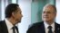 Supreme Court Judge Edson Fachin, right, talks with fellow Judge Luis Roberto Barroso as they arrive for the second day of debate on the impeachment proceedings opened against Brazil’s President Dilma Rousseff, in Brasilia, Dec. 17, 2015.