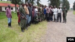 M23 volunteers at Rumangabo training camp in North Kivu province, DRC, October 8, 2012. (N. Long/VOA)