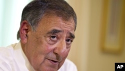  Defense Secretary Leon Panetta is interviewed by The Associated Press at the Pentagon, August 13, 2012.