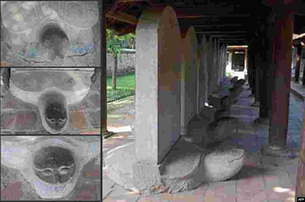 Turtle Steles with the names of those successful at the imperial exams at Van Mieu, Hanoi's Temple of Literature