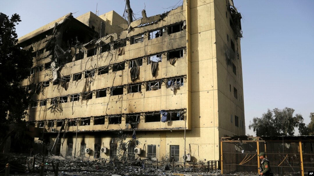 Tư liệu- Một bênh viện bị tàn phá tại thành phố Mosul, Iraq. 