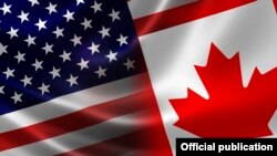 Merged Flag of Canada and USA