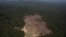 FILE - An aerial view of a tract of Amazon jungle cleared by loggers and farmers near Novo Progresso, Para state, Brazil.