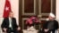 دیدار حسن روحانی رئیس جمهوری ایران (راست) و رجب طیب اردوغان نخست وزیر ترکیه در تهران - ۹ بهمن ۱۳۹۲ 
