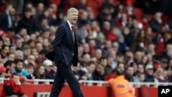 Arsene Wenger lors du match d'Arsenal contre Watford, Londres, le 11 mars 2018