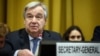 U.N. Secretary-General Antonio Guterres delivers a speech before the United Nations Conference on Disarmament, Feb. 25, 2019, in Geneva. 