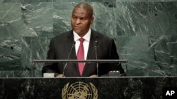 Faustin-Archange Touadéra, le président centrafricain à la tribune des Nations unies à New York, 26 septembre 2016.