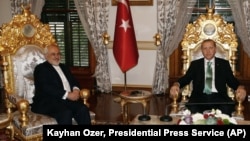 دیدار محمد جواد ظریف با رجب طیب اردوغان در آخرین سفر وزیر امور خارجه ایران به ترکیه