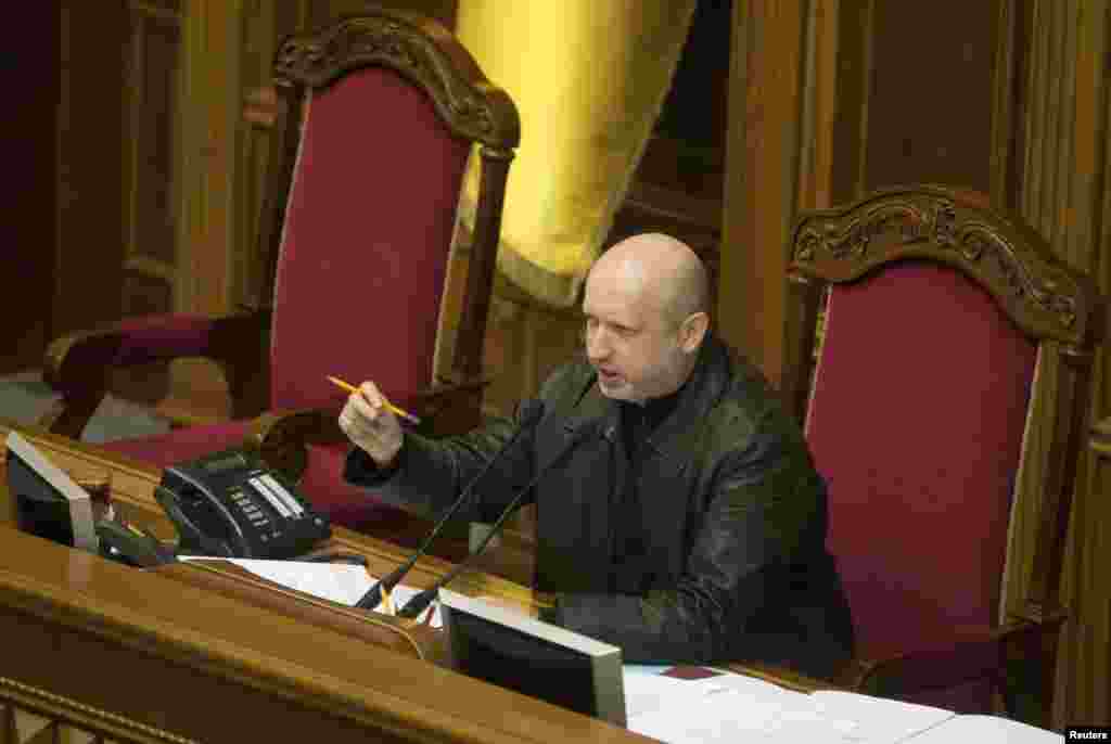 Ukrainada vaqtincha prezident lavozimini bajarayotgan Oleksander Turchinov.