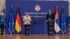 Nemačka kancelarka Angela Merkel i predsednik Srbije Aleksandar Vučić na konferenciji za novinare u Palati Srbija (Foto: Fonet)