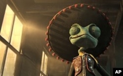 Rango (Johnny Depp) in RANGO, from Paramount Pictures and Nickelodeon Movies.