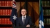 FILE: Perdana Menteri Australia Anthony Albanese dalam konfefrensi pers di Melbourne.