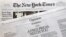 An editorial titled "A Free Press Needs You" is published in The New York Times, Aug. 16, 2018, in New York. 