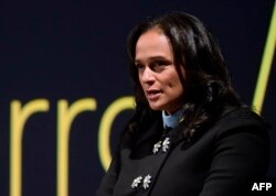 FILE - Angolan businesswoman Isabel dos Santos delivers a speech during the start of the new EFACEC Portuguese corporation's electric mobility industrial unit on Feb. 5, 2018 in Maia.