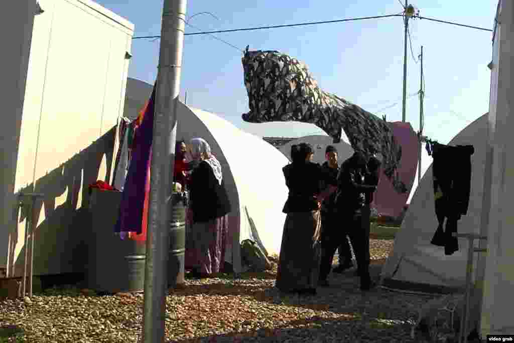 Yazidi women camp