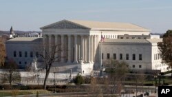 Kejaksaan Agung AS di Washington, tampak dari atap Capitol AS. (Foto: dok.) 