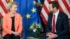 United States Vice President JD Vance, right, meets with European Commission President Ursula von der Leyen during a bilateral meeting on the sidelines of the Artificial Intelligence Action Summit in Paris, Feb. 11, 2025.