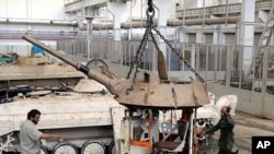 This original turret will be modified and set on the back of a pick-up truck, Benghazi, June 23 2011