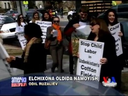 O'zbekiston elchixonasi oldida namoyish, Vashington