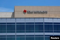 A Texas Instruments Office is shown in San Diego, California, April 24, 2018.