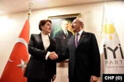 İyi Parti Lideri Meral Akşener ve CHP Lideri Kemal Kılıçdaroğlu