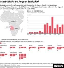 Gráfico Zika e Microcefalia em Angola 2018