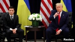 도널드 트럼프 미국 대통령과 볼로디미르 젤렌스키 우크라이나 대통령이 지난 9월 유엔총회가 열린 뉴욕에서 회담했다.