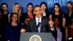 President Barack Obama speaks during his visit to Valencia College in Orlando, Florida, March 20, 2014. 