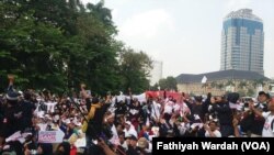 Deklarasi relawan "2019 Ganti Presiden" pada Minggu (6/5) di pelataran Monas, Jakarta Pusat.