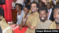 Activistas Rosa Conde, Laurinda Gouveia, Luaty Beirão no tribunal. Luanda, Angola. Nov 16, 2015