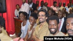 Activistas Rosa Conde, Laurinda Gouveia, Luaty Beirão no tribunal. Luanda, Angola. Nov 16, 2015