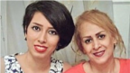 راحله احمدی در کنار فرزندش صبا کرد افشاری