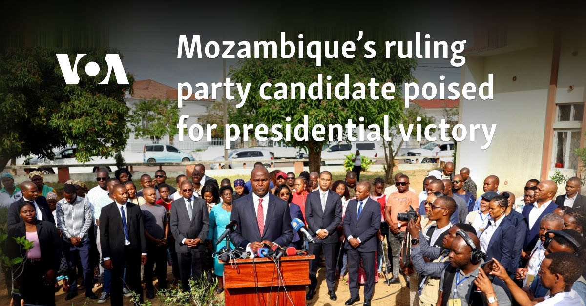 Mozambique’s ruling party candidate poised for presidential victory 