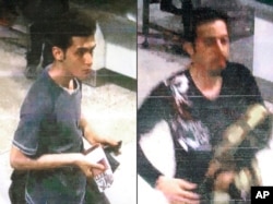 These images released by Interpol show Pouri Nourmohammadi, 19, (left) and Delavar Seyedmohammaderza, 29, who allegedly boarded the missing Malaysia Airlines jet with stolen passports.