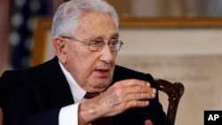 Former Secretary of State Henry Kissinger, pictured here in 2011, is not optimistic about the Arab Spring uprisings or chances of Israeli-Palestinian peace talks. 