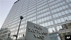 A view of New Scotland Yard, the headquarters building of the Metropolitan Police in London, Dec. 20, 2010