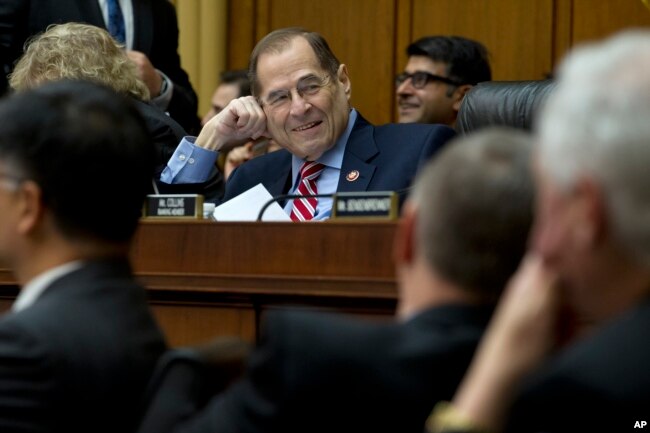 House Judiciary Committee Chairman Rep. Jerrold Nadler, D-NY, speaks during a House Judiciary Committee debate to subpoena Acting Attorney General Matthew Whitaker, on Capitol Hill in Washington, Feb. 7, 2019.