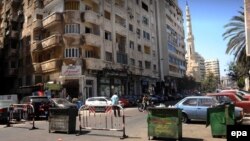 Des barricades de police érigées à Alexandrie, en Egypte, 25 avril 2016. epa/ MAHMOUD TAHA ÉGYPTE OUT