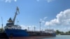 A photo shows the Russian tanker Nika Spirit, formerly named Neyma, which was detained by Ukrainian security services, in the port of Izmail, Ukraine, in this handout picture obtained by Reuters July 25, 2019.