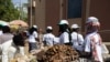 FILE - Members from the Consultation Group Of Political Actors (GCAP) campaign at the central market for the boycott of Chad's legislative, communal and provincial elections in N'Djamena on Dec. 16, 2024.