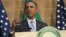 US President Barack Obama delivers a speech at the African Union Headquarters in Addis Ababa on July 28, 2015.