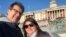 Dora Mekouar and her husband on their "empty nest moon" in London, November 2019. (Dora Mekouar/VOA)