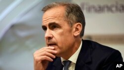 Mark Carney, gobernador del Banco de Inglaterra, ofreció una conferencia de prensa en Londres, el martes, 5 de julio de 2016.